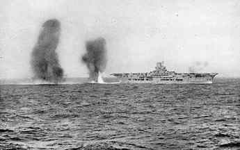 HMS Ark Royal under attack